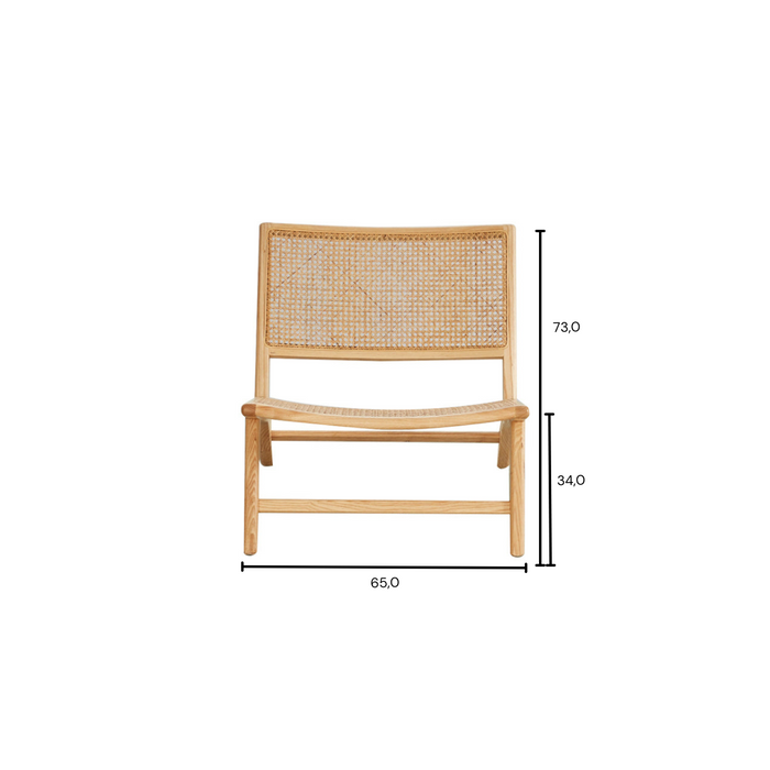 Rieten Fauteuil - Flora - Eik
