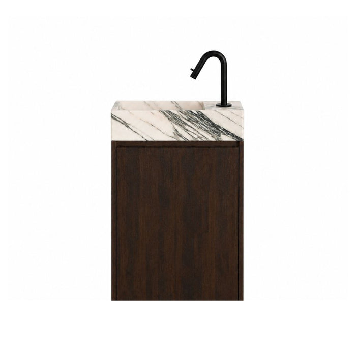 Handenwasser Krabi kastje smoke blauw-wit marmer