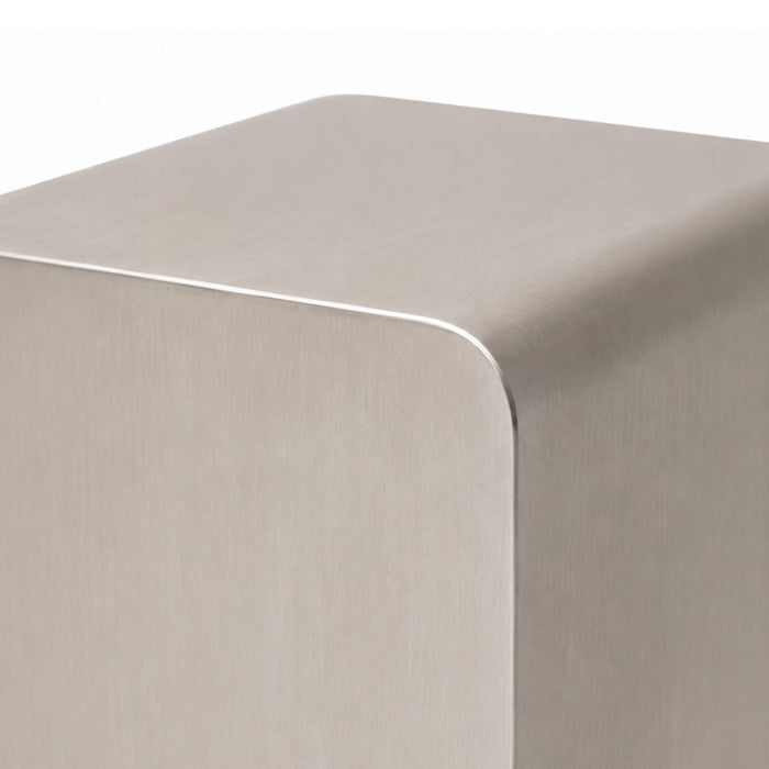 Oona coffee table - W32 D32 H45 - Brushed steel