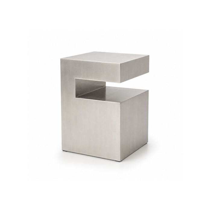 Bijzettafel Lewis - B32 D32 H45 - Geborsteld staal
