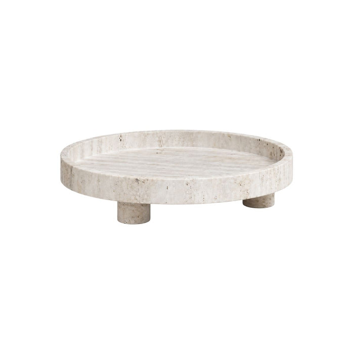 Travertinschale, weiß, Ø45 cm
