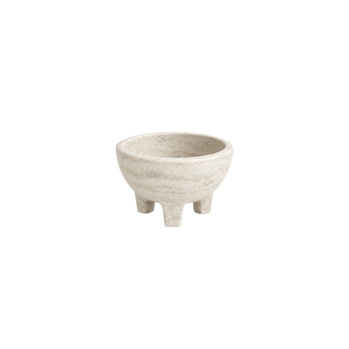 Cuenco pequeño de travertino blanco Ø15 cm