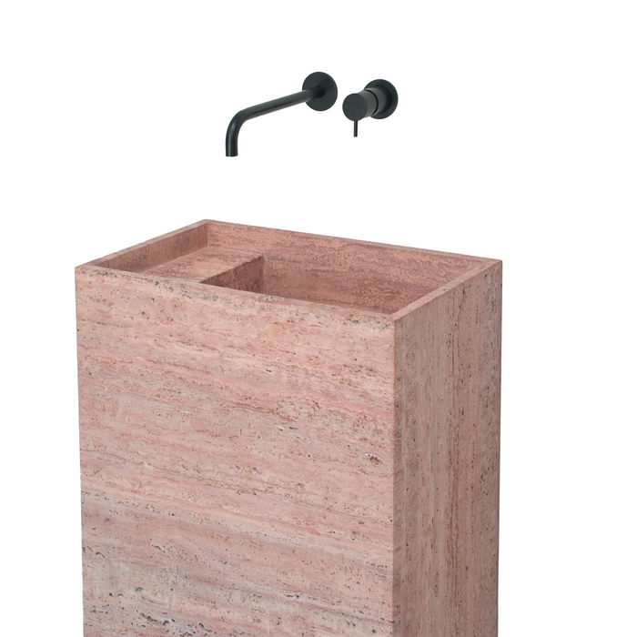 etienne handenwasser in rood travertin