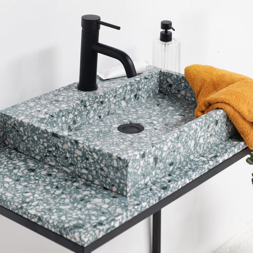 Mooie groene terrazzo wasbak kopen alt
