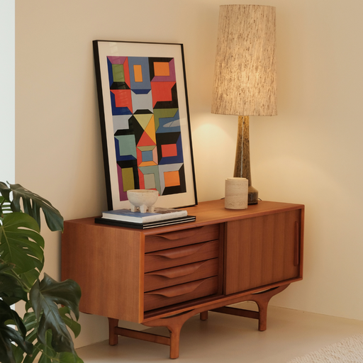 Josephine dressoir in teakhout retro stijl ALT