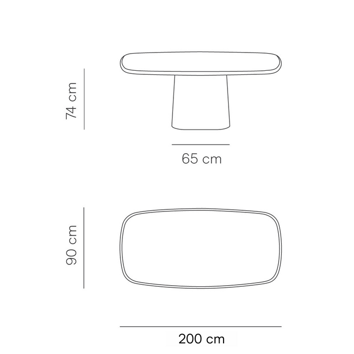 Tuintafel Lorient – Betoncement in Latte Afwerking - 200 cm
