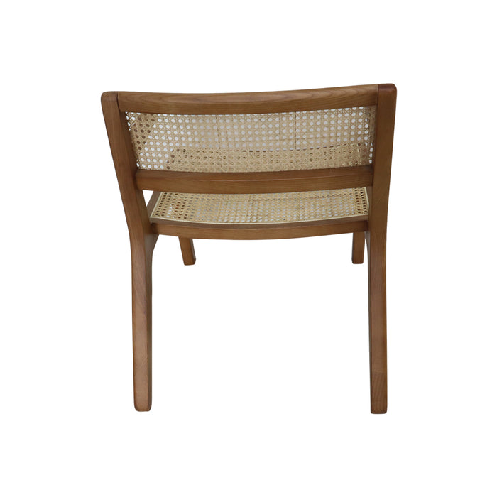 Low dining eetkamerstoel - Challans - Walnoot/Naturel Rotan