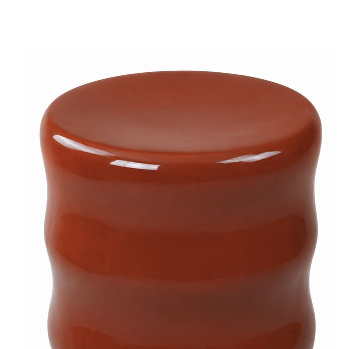 Pouf Leni – D29 × H34 cm – Ceramic – Copper brown