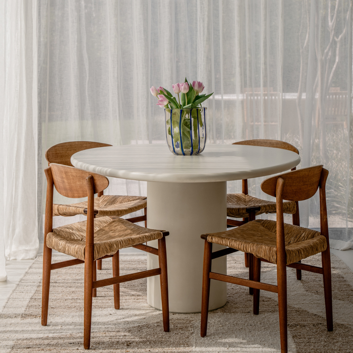 Mortexlook ovalen eettafel - Reef - 140 cm - Microskin
