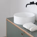 Ronde moderne lavabo in solid surface alt