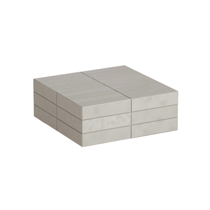 Salontafel Vence - Lichtbeige tegels - Laag - 27 cm