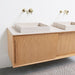 Set Nestor in Eik met George Wastafels in Beige Marmer