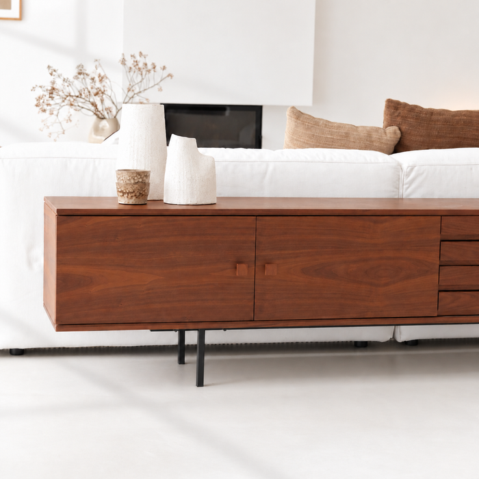 Vintage-Kommode Calvin Walnuss 240 cm