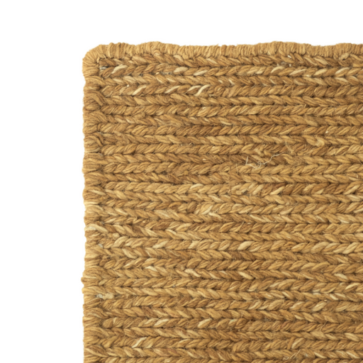 Soumak tapijt in olijf van dichtbij