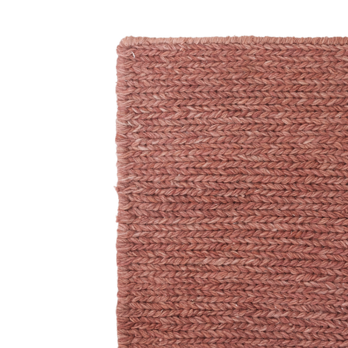 Terracotta soumak tapijt van dichtbij