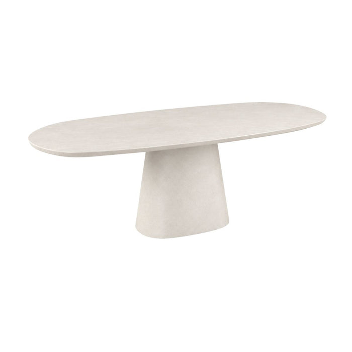 Oval dining table Honfleur W200 D98 H75 - Latte MicroSkin - Beveled edge