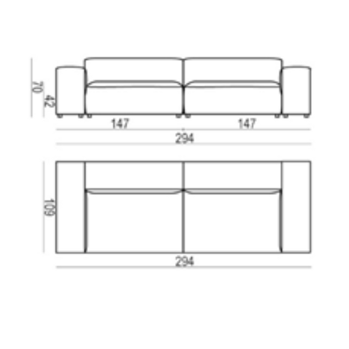 Zetel - Edda - Beige - 3-zits