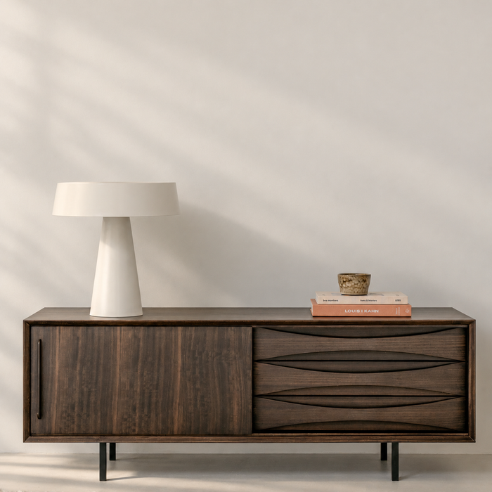 Vintage tv-dressoir Oskar smokehout 140 cm.ALT
