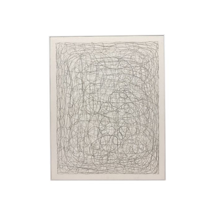 Kunstwerk Aura mit weißem Rahmen 80x100 cm