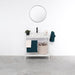 Jules badkamermeubel met witte frame en terrazzo marmer platen en lavabo