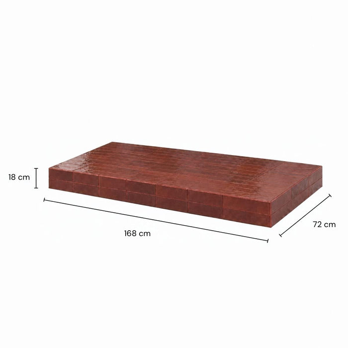 Salontafel Tilo cinnamon tegeltop 168 cm