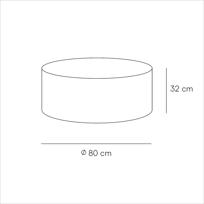 Travertijn salontafel - Dax - Low - 32cm
