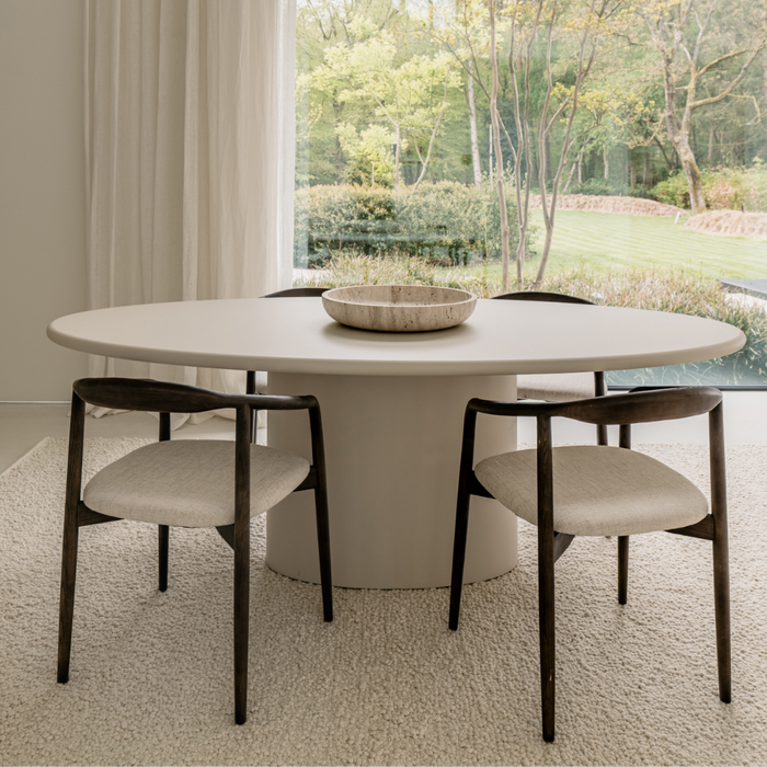 Ovale eettafel betonlook - Dena - Latte - 220cm - StoneSkin
