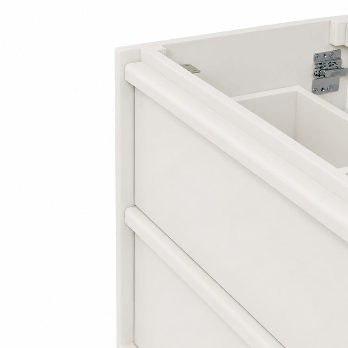 Fien bathroom vanity 2 drawers white lacquered 80 cm