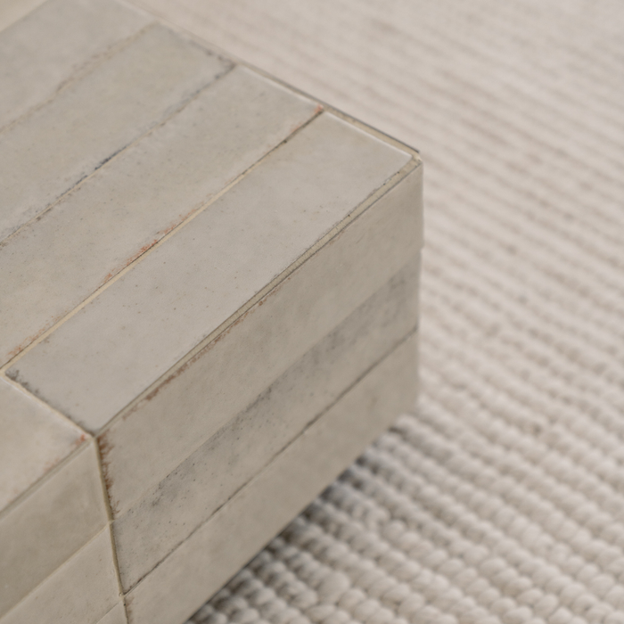 Salontafel Tilo - Beige tegel - 120 cm - Rechthoekig