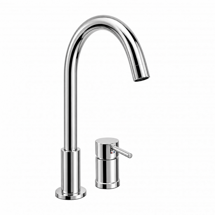 Max round chrome wall-mounted faucet
