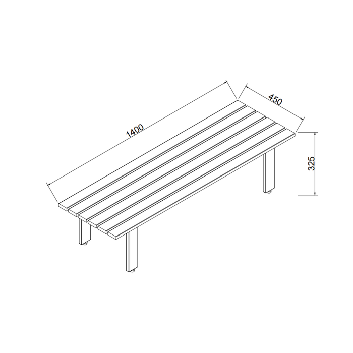 Salontafel Melanie - Essenhout - Donkerwalnoot  - 140 cm