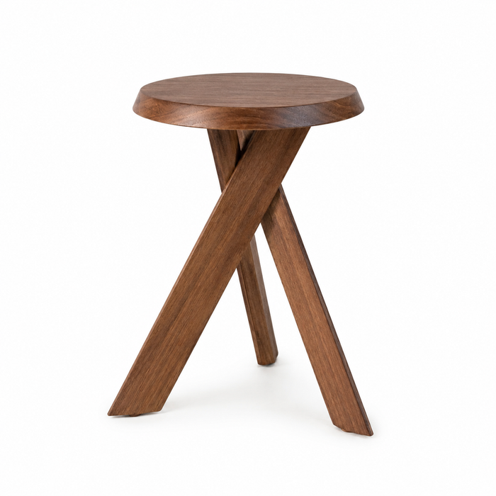 Table d'appoint Pannes - Bois d'acacia - Couleur noyer