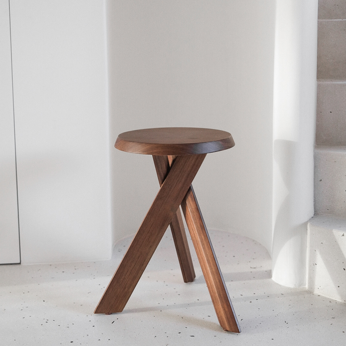 Table d'appoint Pannes - Bois d'acacia - Couleur noyer