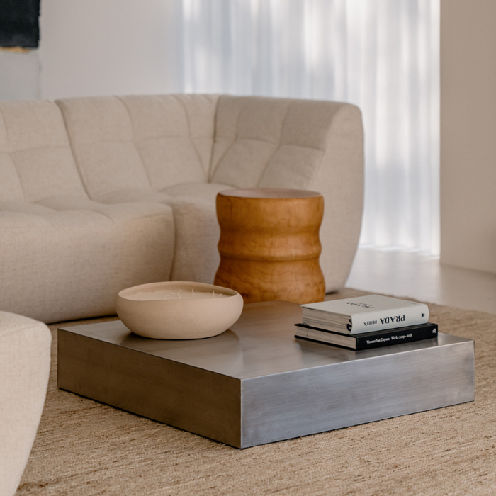 Vierkante salontafel Sienna - 80 cm - Stainless Steel