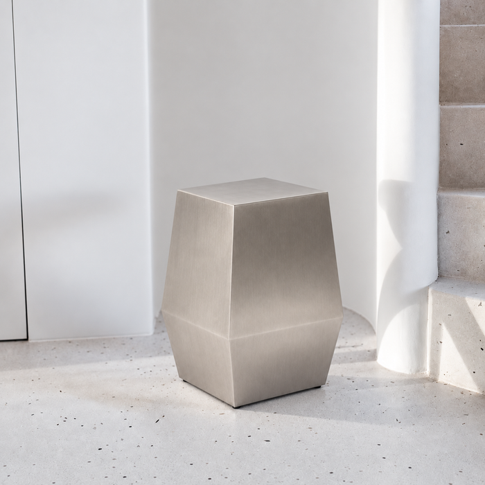 Soma Side Table - Brushed Steel