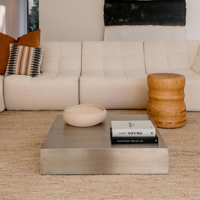 Vierkante salontafel Sienna - 80 cm - Stainless Steel