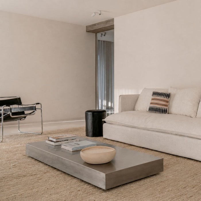 Rectangular coffee table Tilo - 168 cm - Brushed Steel