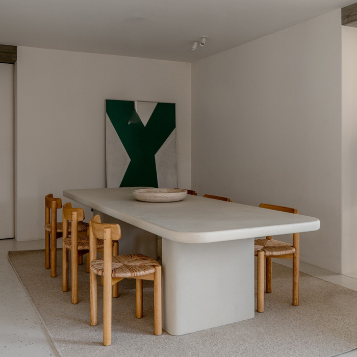 Eettafel Tully - MicroSkin - Latte - Rechthoekige vorm - Rechte poten