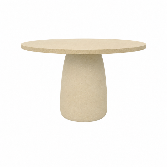 Ronde eettafel voor buiten - Uzé - D120 H75 - Dune - Polycomposiet