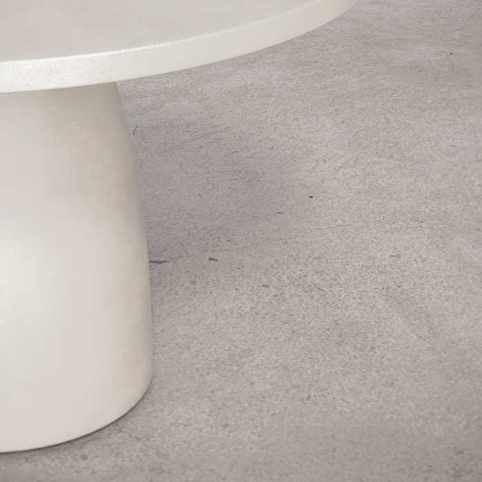 Ronde eettafel voor buiten - Uzé - D120 H75 - Latte - Polycomposiet