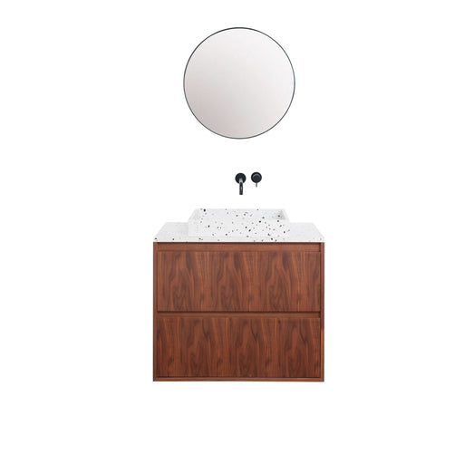 Ann badkamermeubel - Terrazzo - Walnoot kast - 80cm