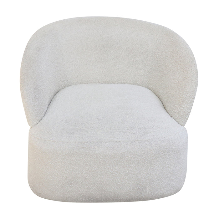 barriel fauteuil in wit relax van de voorkant.ALT