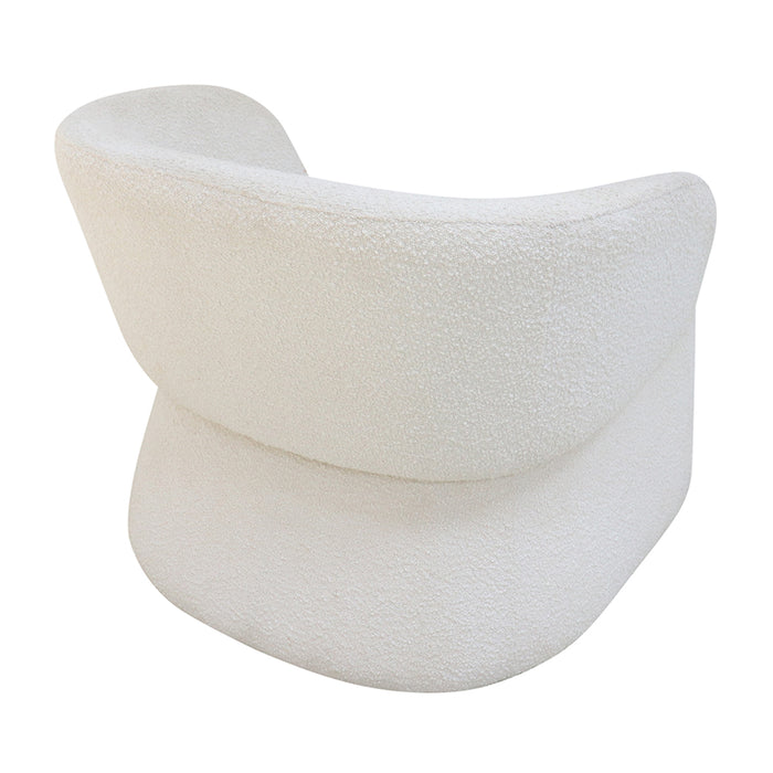 barriel fauteuil in wit relax van de achterkant.ALT