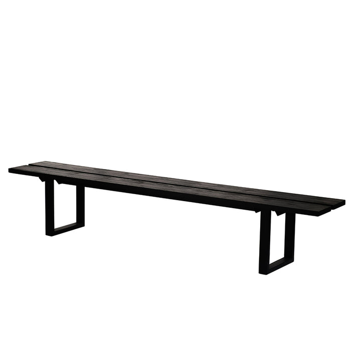 Eetkamerbank in zwarte Hout Furnified