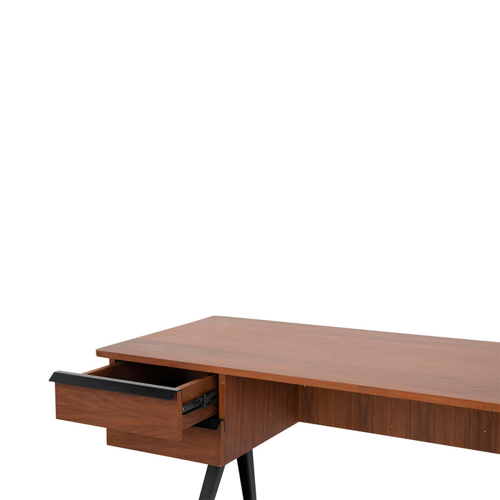 Walnoten bureau met 2 lades - Dijon - 140 cm