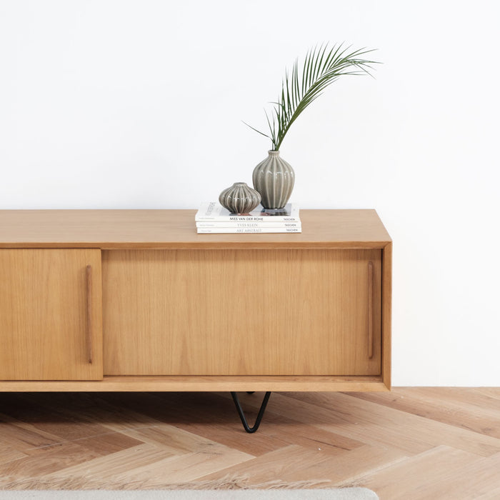 Eiken tv dressoir 220cm Oskar