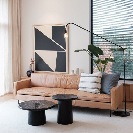 Lederen cognac sofa 3 zit Furnified