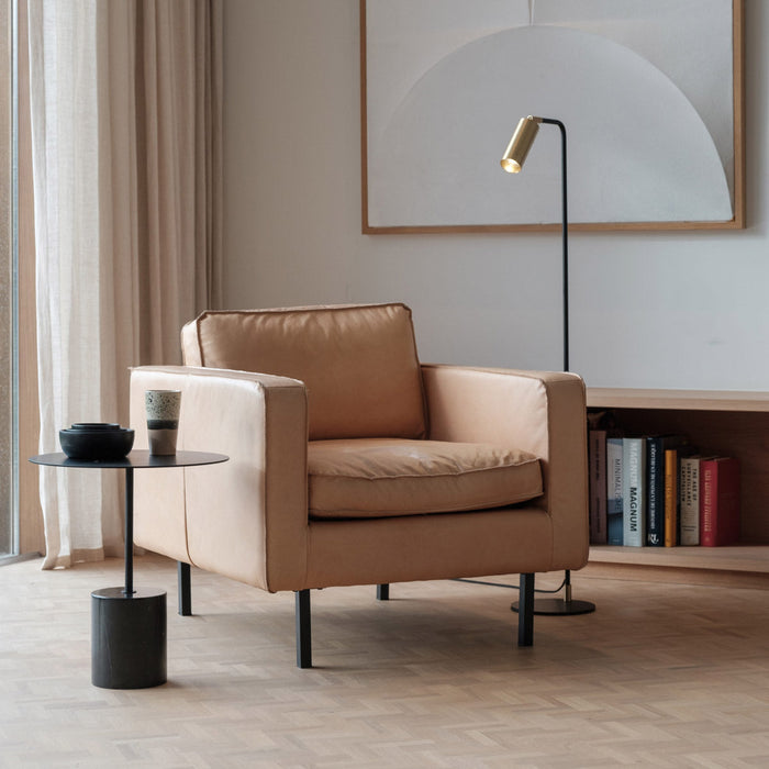 Lederen Fauteuil Gordon Cognac 80cm Furnified