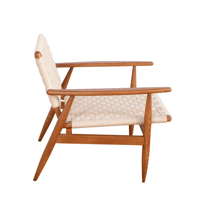 Hobart relax fauteuil van Furnified gemaakt van teakhout en geweven touw