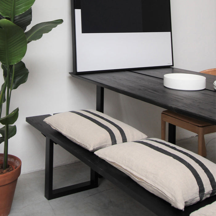 Lex Bench Zwart Hout 240x41x44cm Zwart